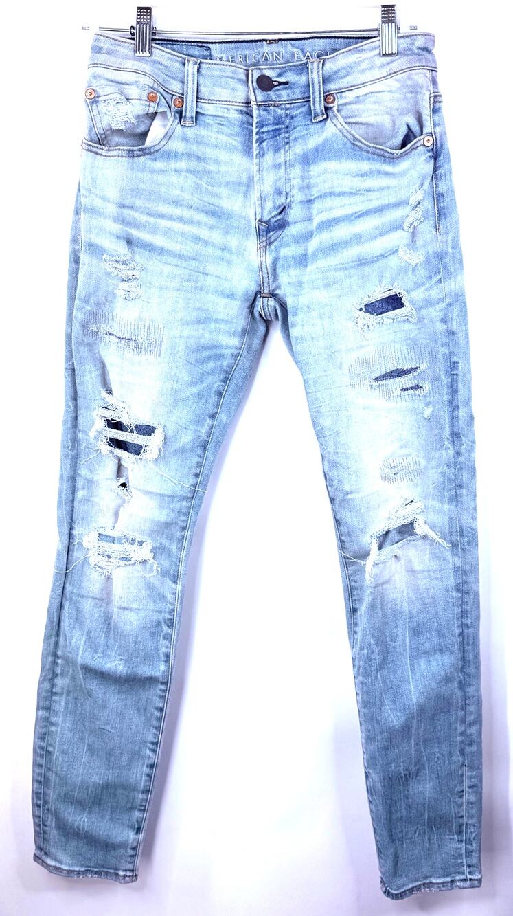 American Eagle AE Men's Athletic Skinny Distressed Jeans Size 29 x 32